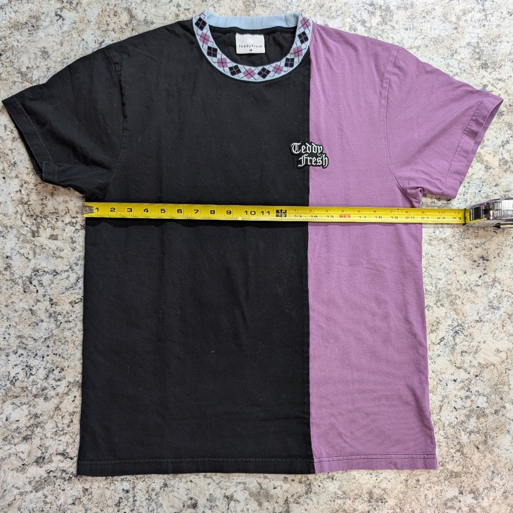 Teddy Fresh Two-Tone Black and Purple Tee